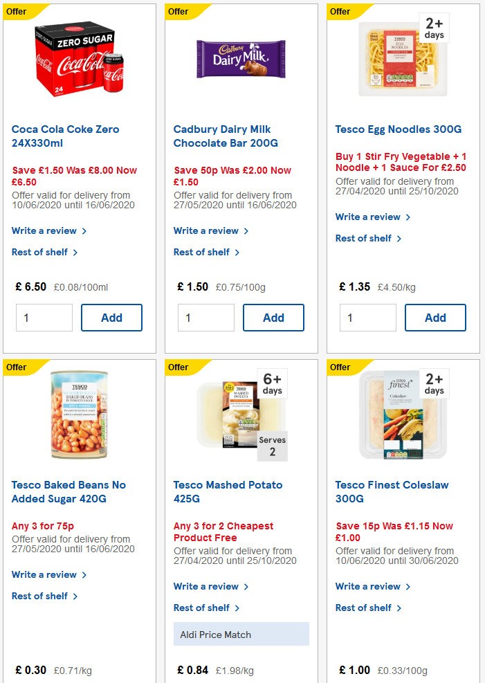 TESCO Offers from 10 June