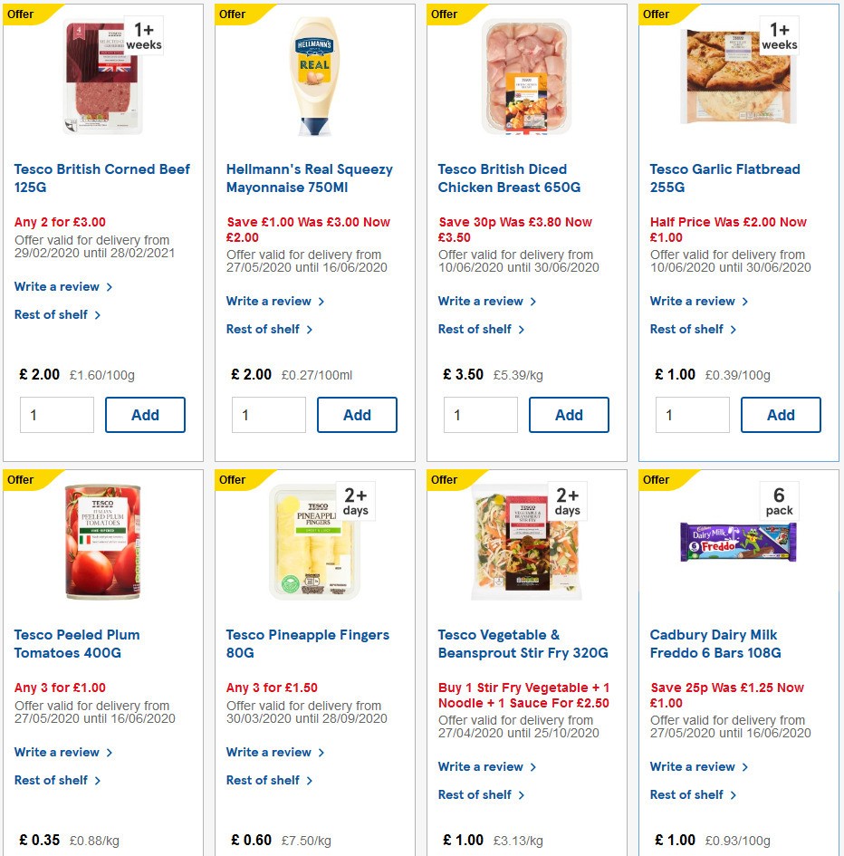 TESCO Offers from 10 June