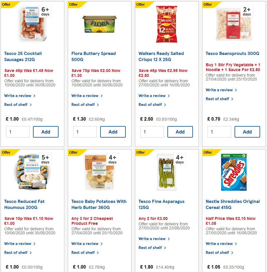 TESCO Offers from 10 June