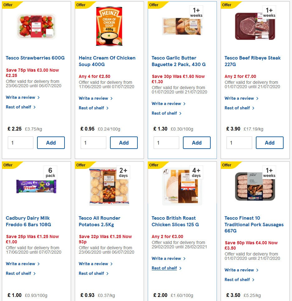 TESCO Offers from 1 July
