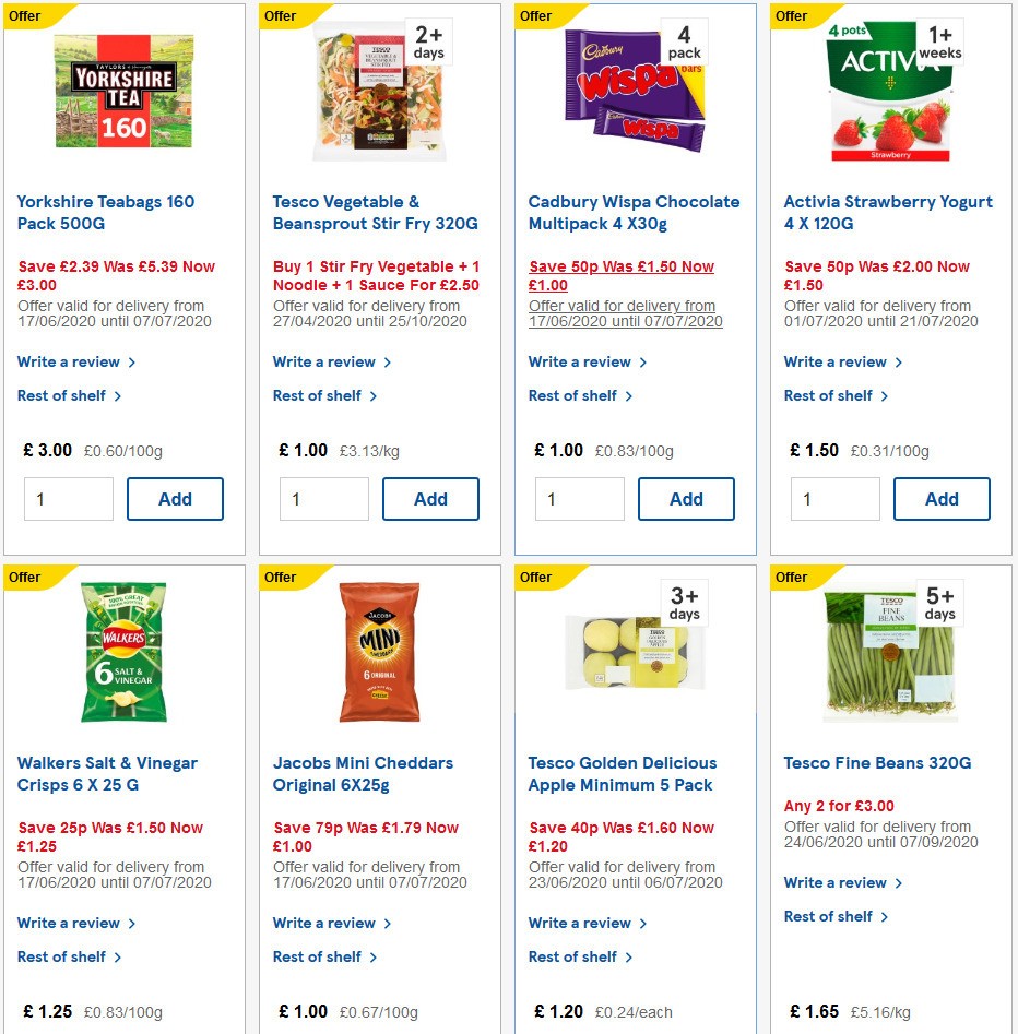 TESCO Offers from 1 July