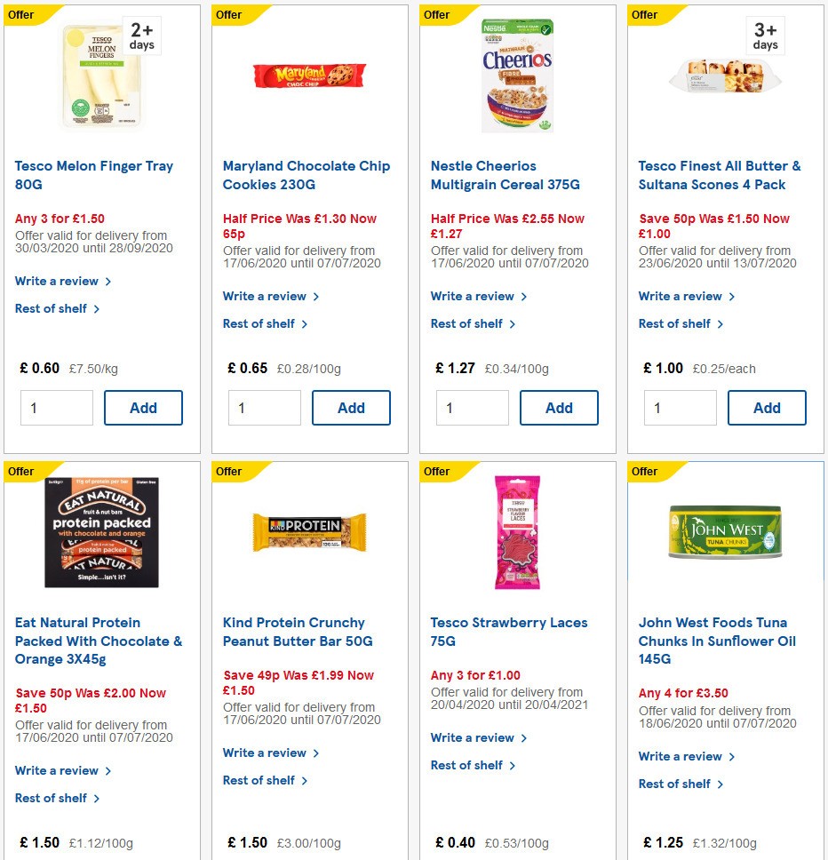 TESCO Offers from 1 July