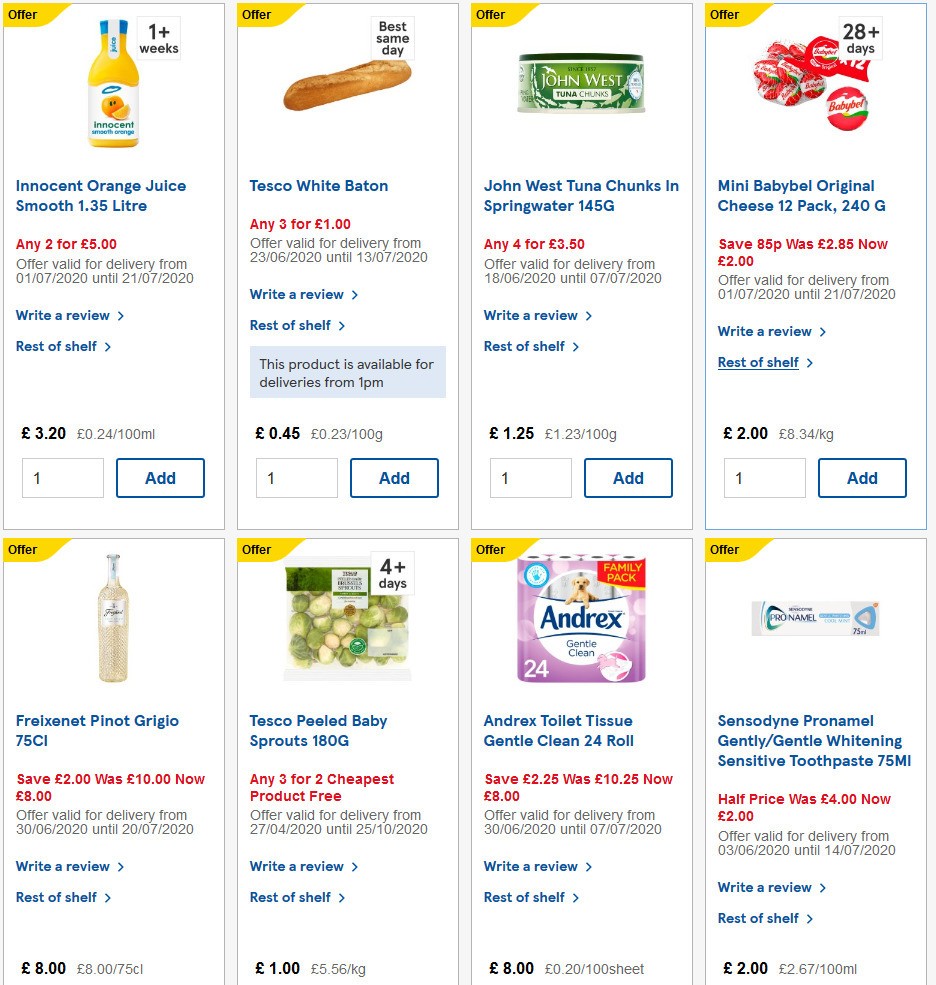 TESCO Offers from 1 July