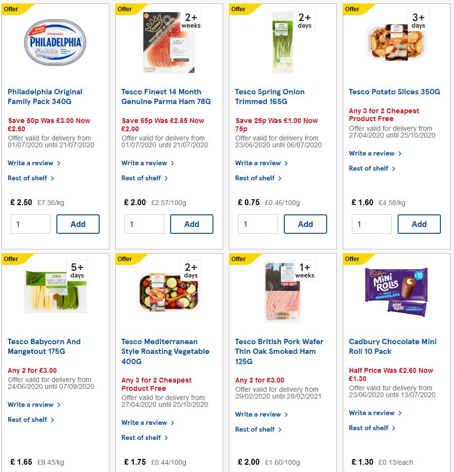 TESCO Offers from 1 July