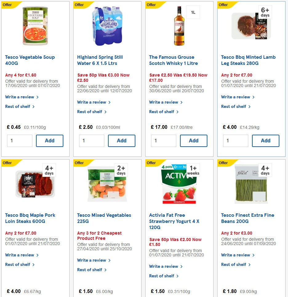 TESCO Offers from 1 July