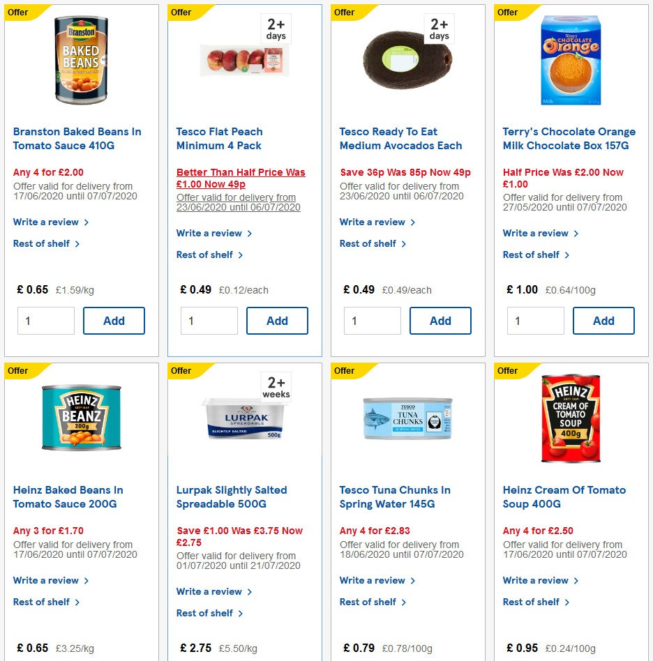 TESCO Offers from 1 July