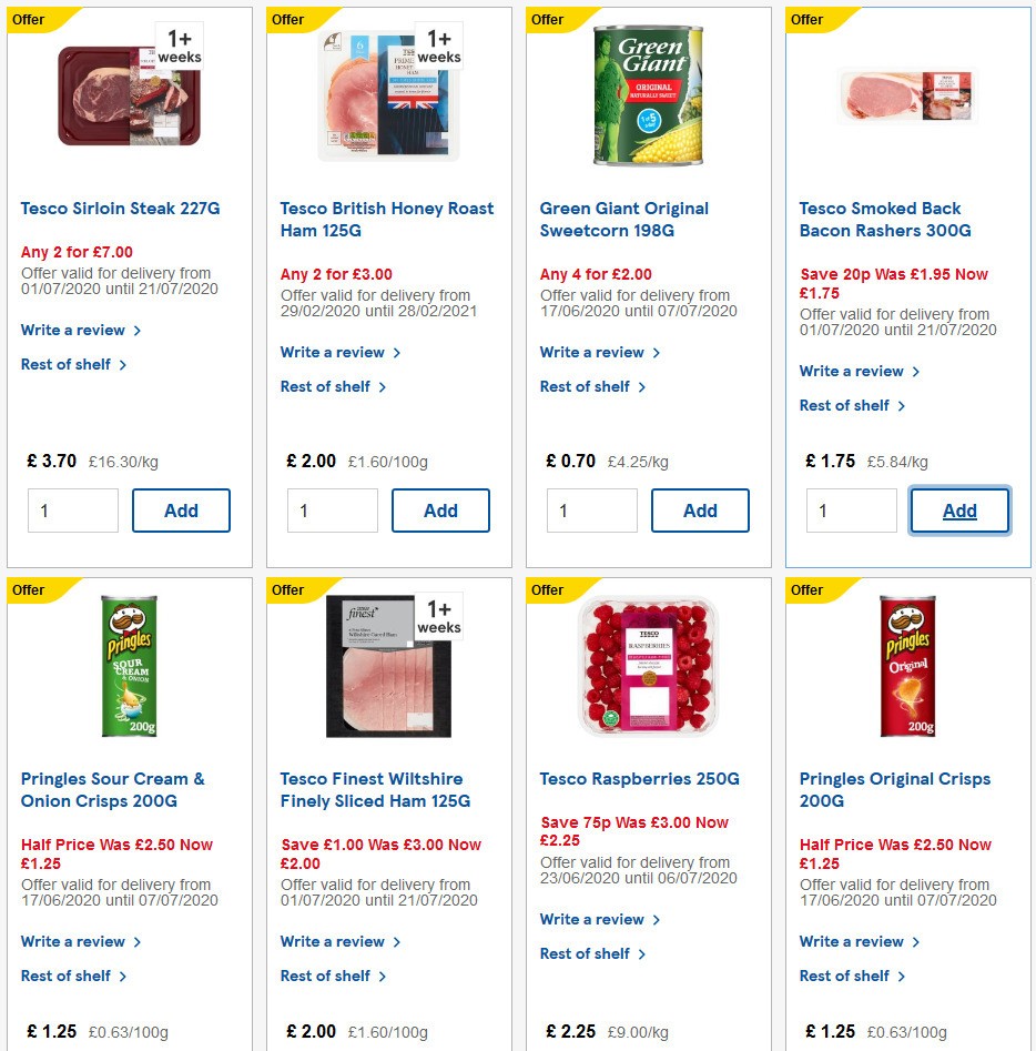 TESCO Offers from 1 July