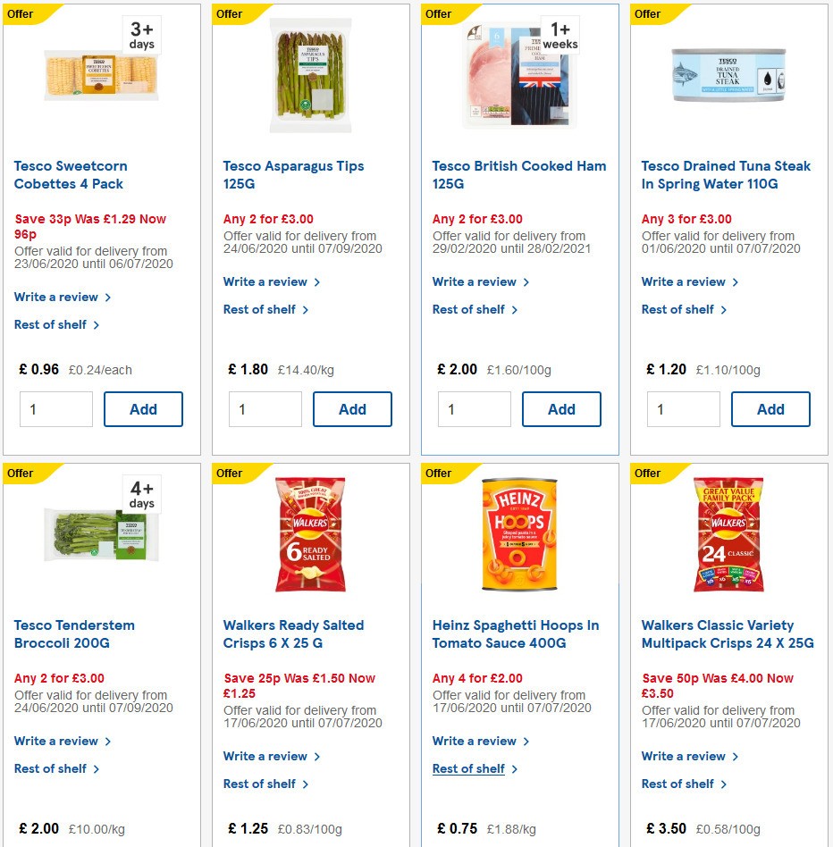 TESCO Offers from 1 July