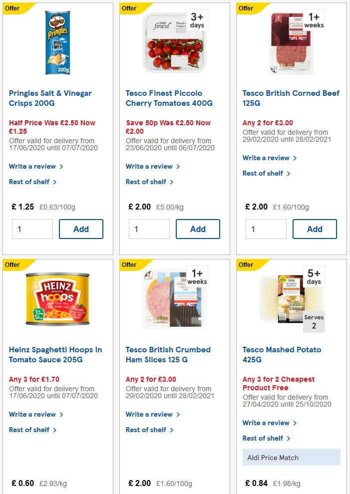 TESCO Offers from 1 July