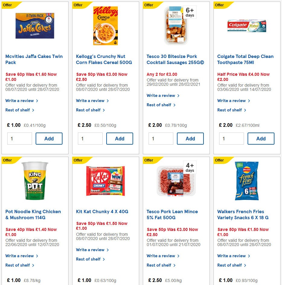 TESCO Offers from 8 July