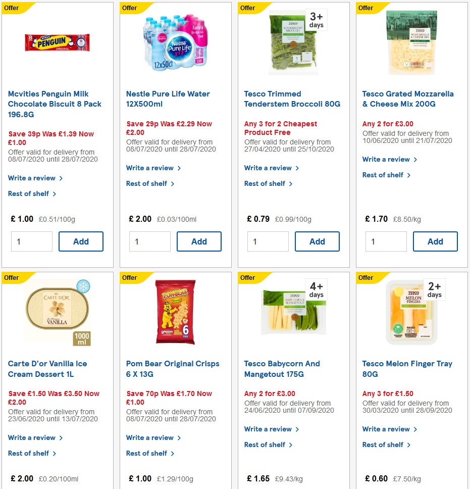 TESCO Offers from 8 July