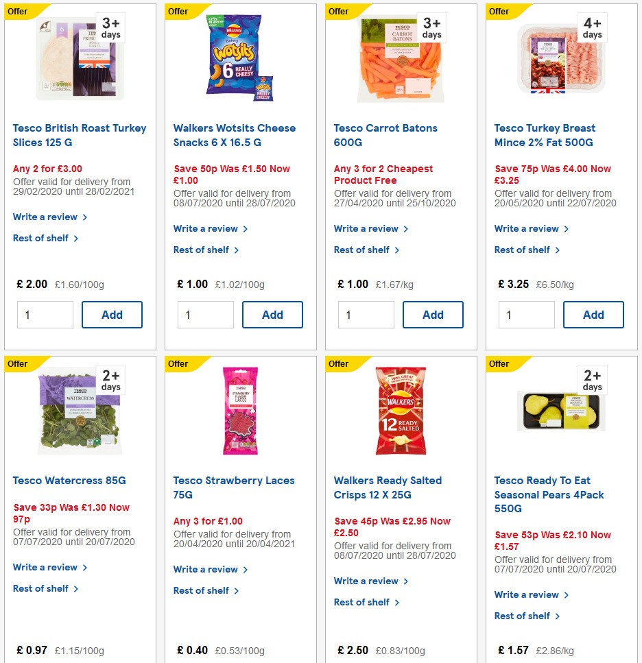 TESCO Offers from 8 July