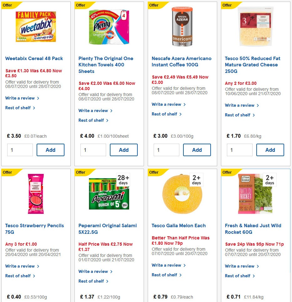 TESCO Offers from 8 July