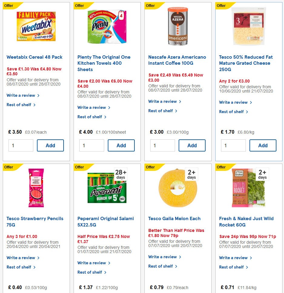 TESCO Offers from 8 July