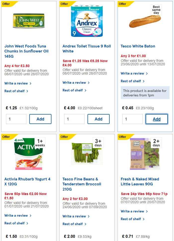 TESCO Offers from 8 July