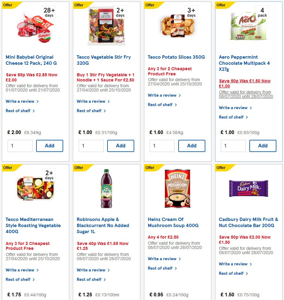 TESCO Offers from 8 July
