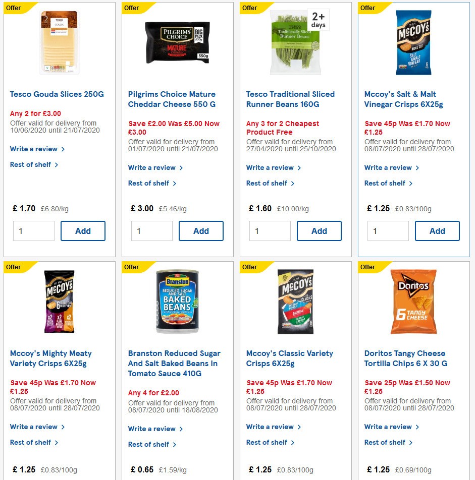 TESCO Offers from 8 July