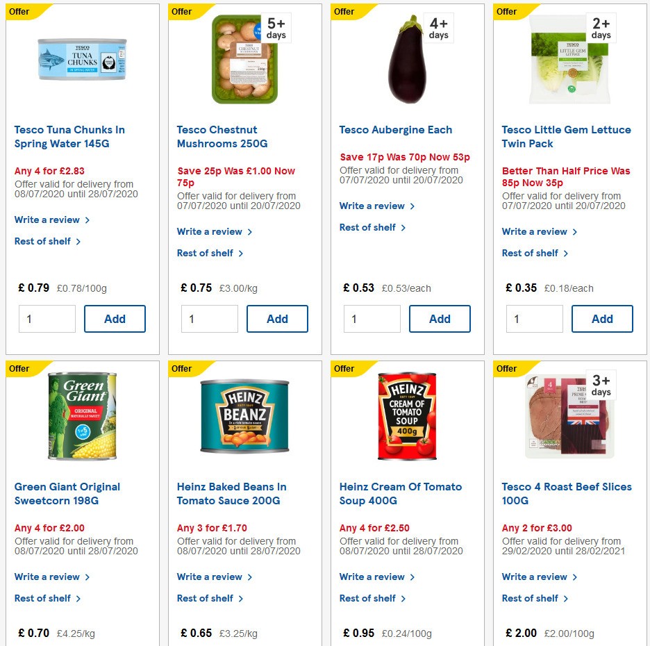 TESCO Offers from 8 July