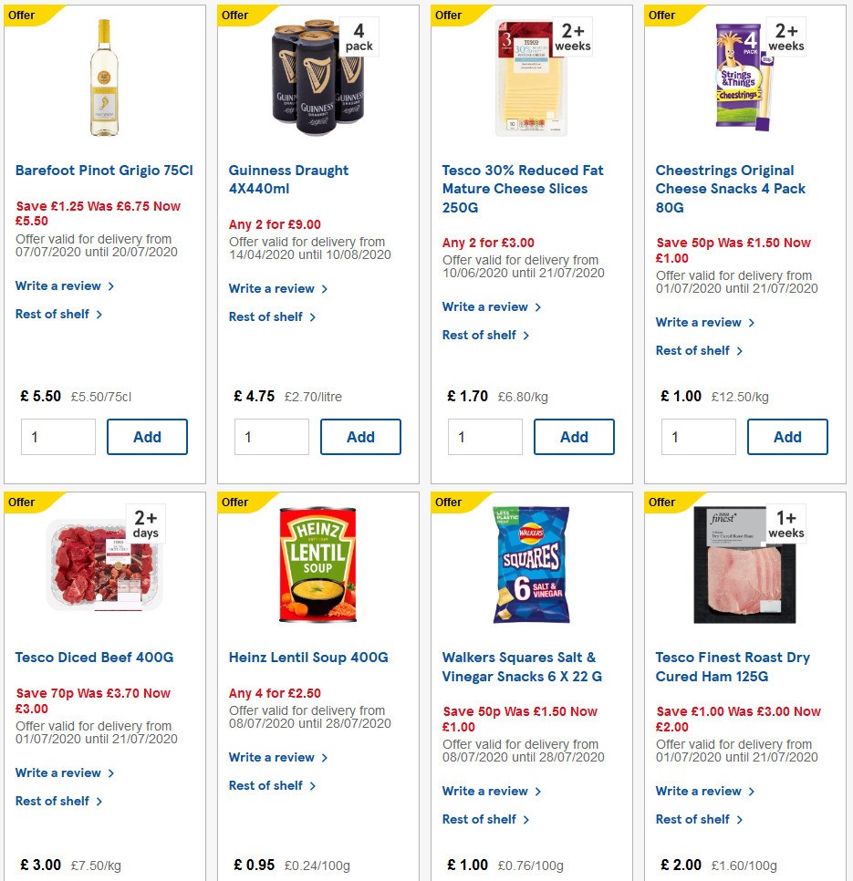 TESCO Offers from 8 July