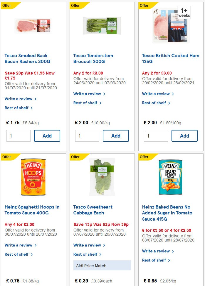 TESCO Offers from 8 July