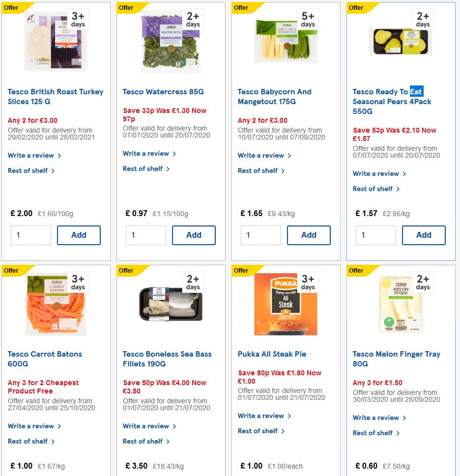 TESCO Offers from 15 July