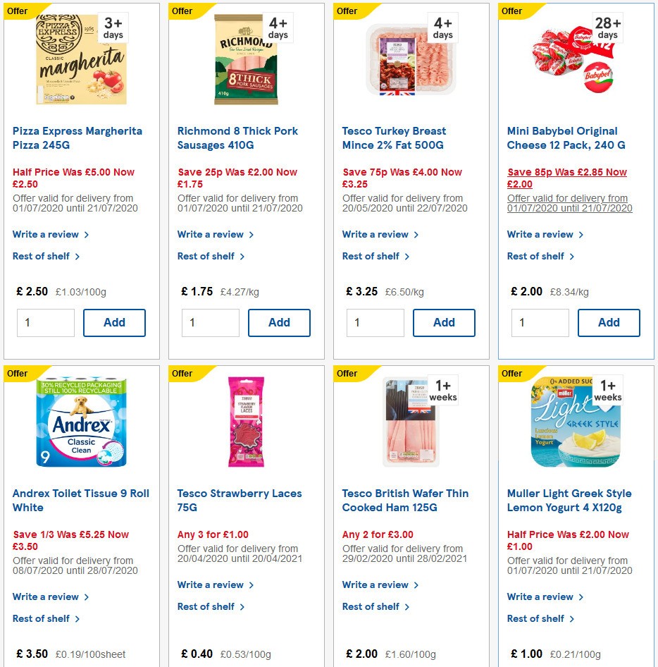 TESCO Offers from 15 July