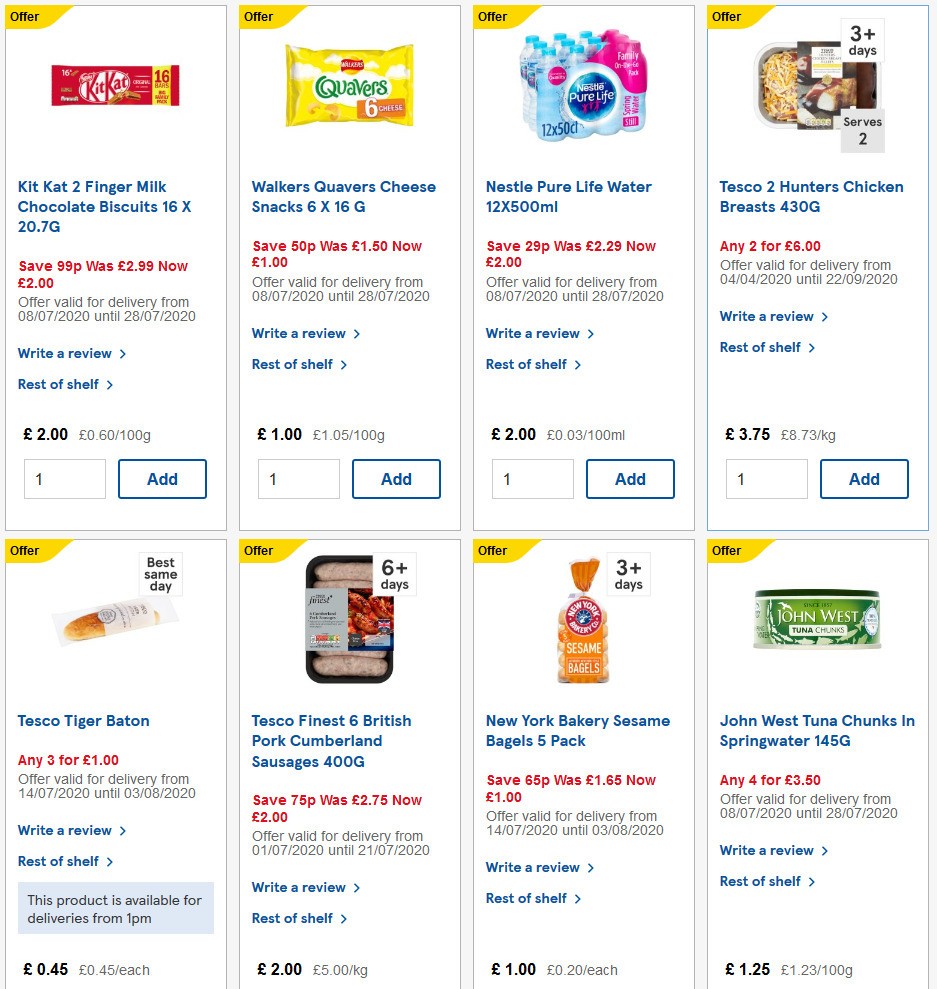 TESCO Offers from 15 July