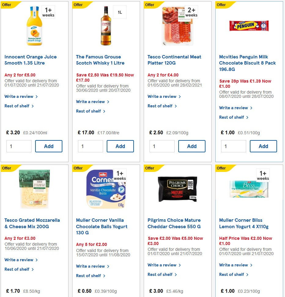 TESCO Offers from 15 July