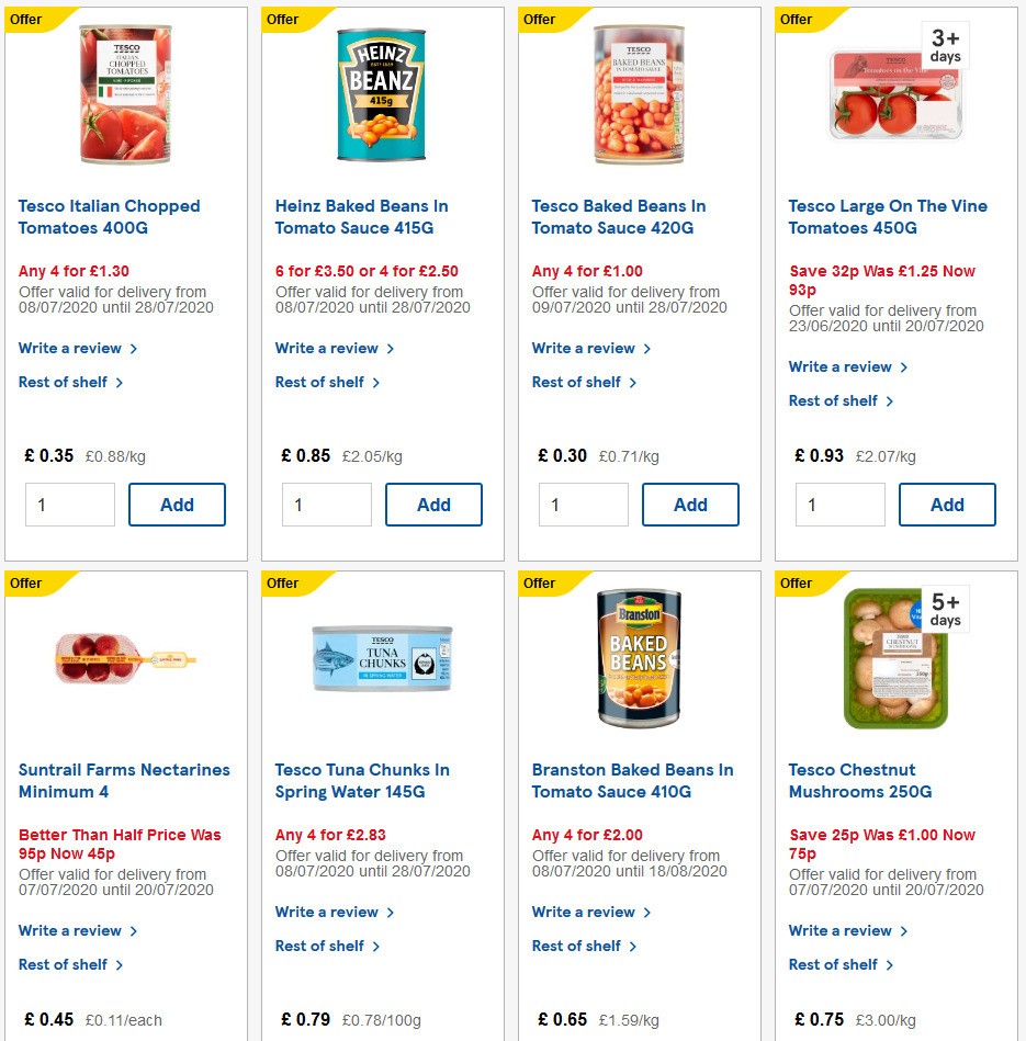 TESCO Offers from 15 July