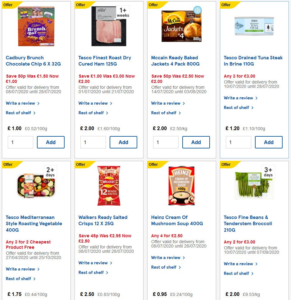 TESCO Offers from 15 July