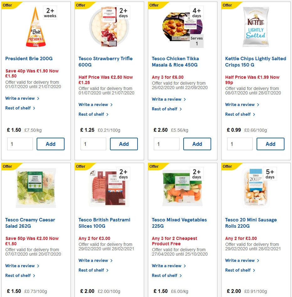 TESCO Offers from 15 July
