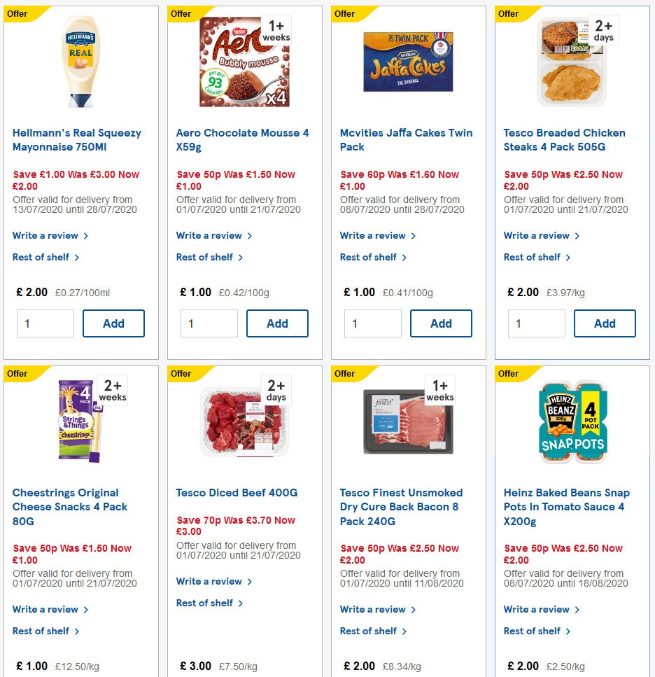 TESCO Offers from 15 July