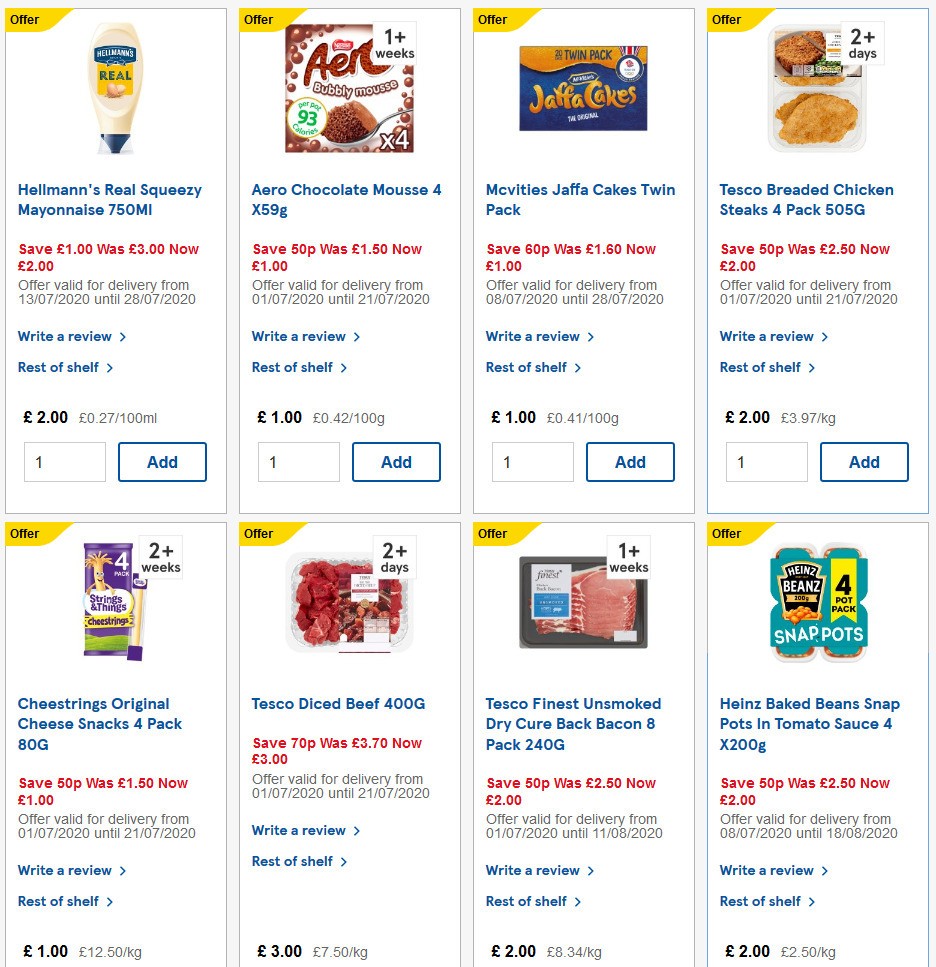 TESCO Offers from 15 July