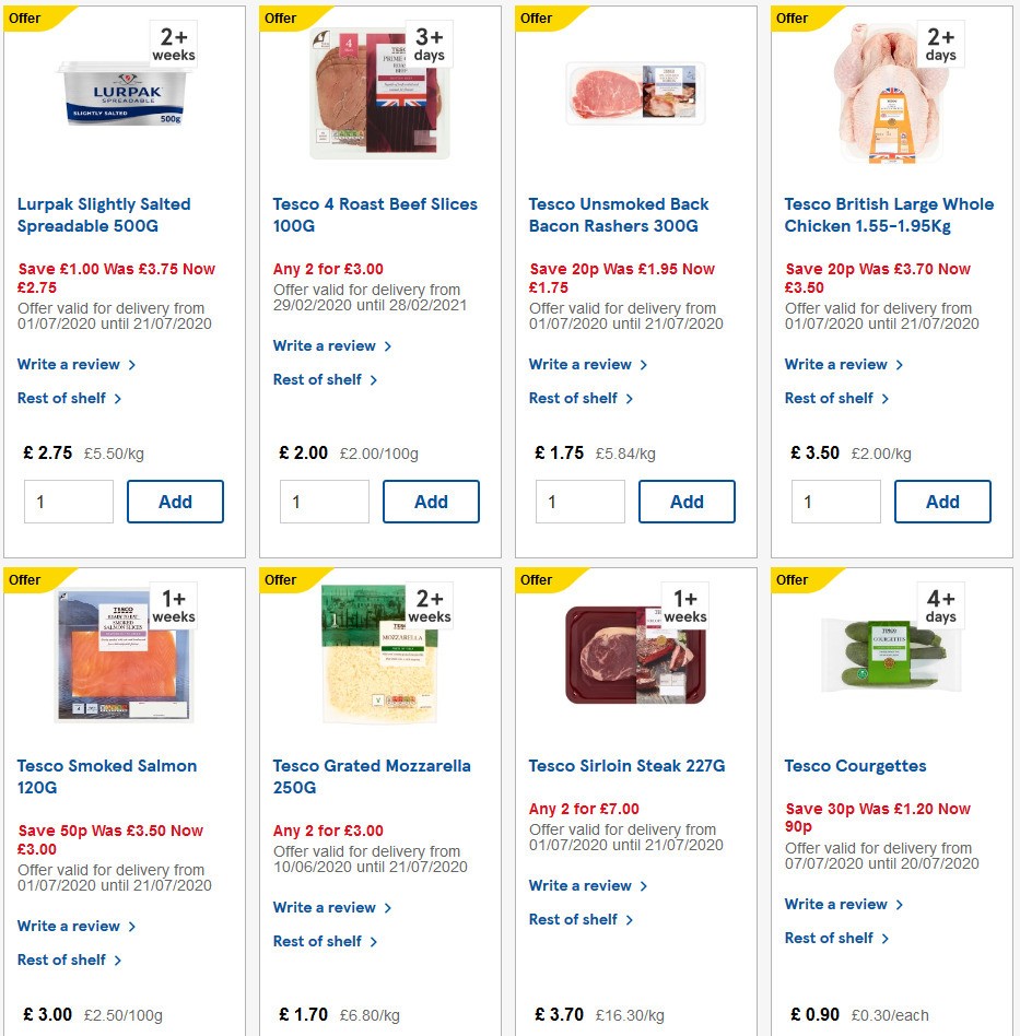 TESCO Offers from 15 July