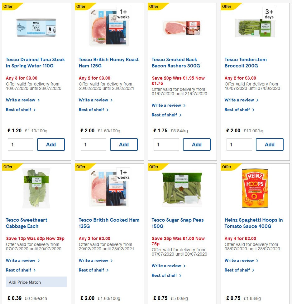 TESCO Offers from 15 July