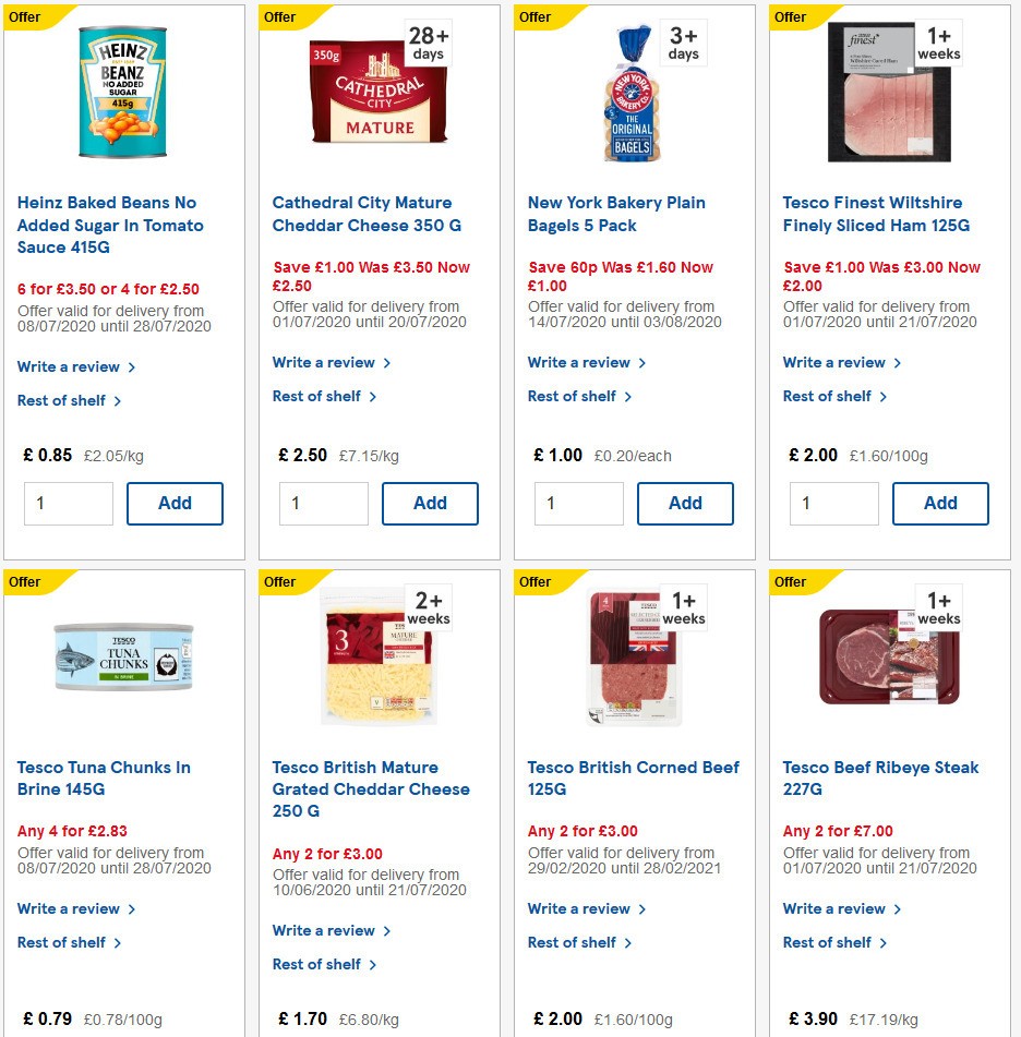 TESCO Offers from 15 July
