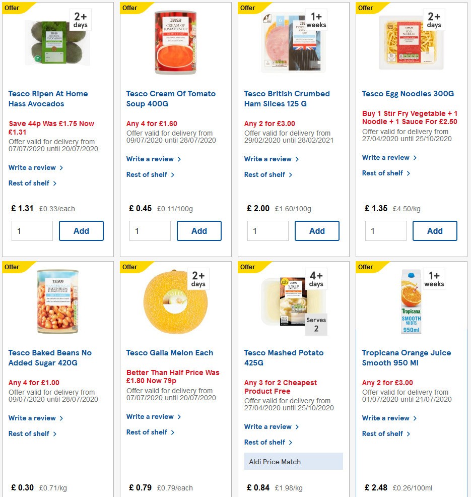 TESCO Offers from 15 July