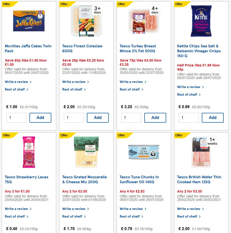 TESCO Offers from 22 July