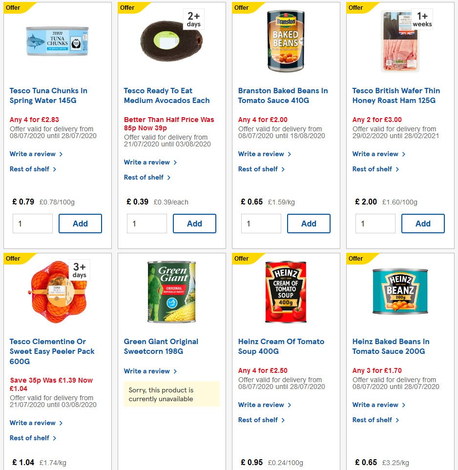 TESCO Offers from 22 July