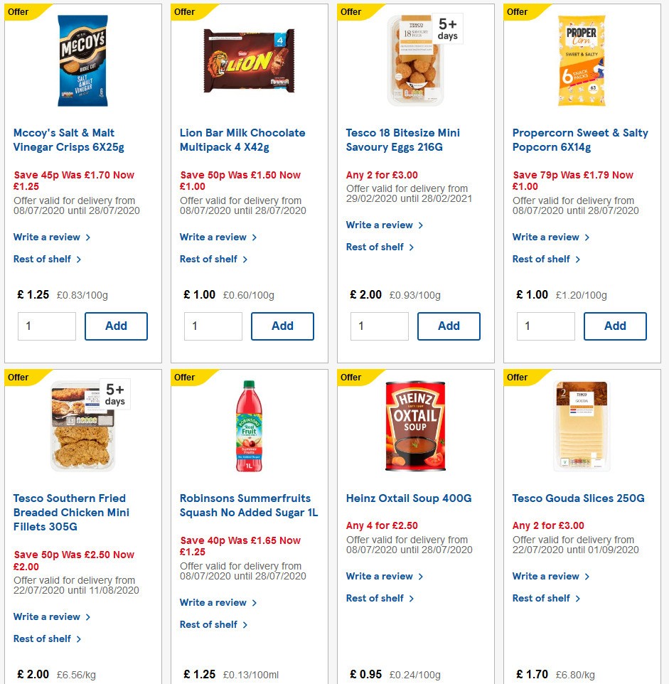 TESCO Offers from 22 July