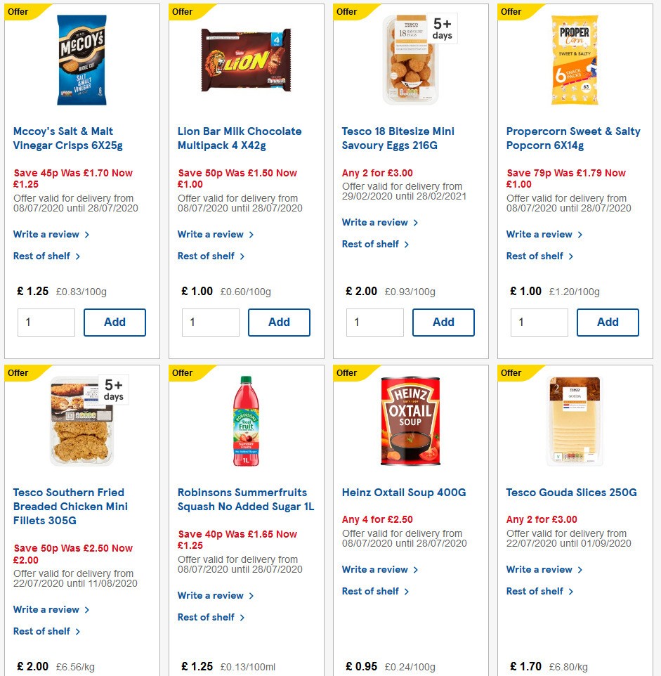 TESCO Offers from 22 July