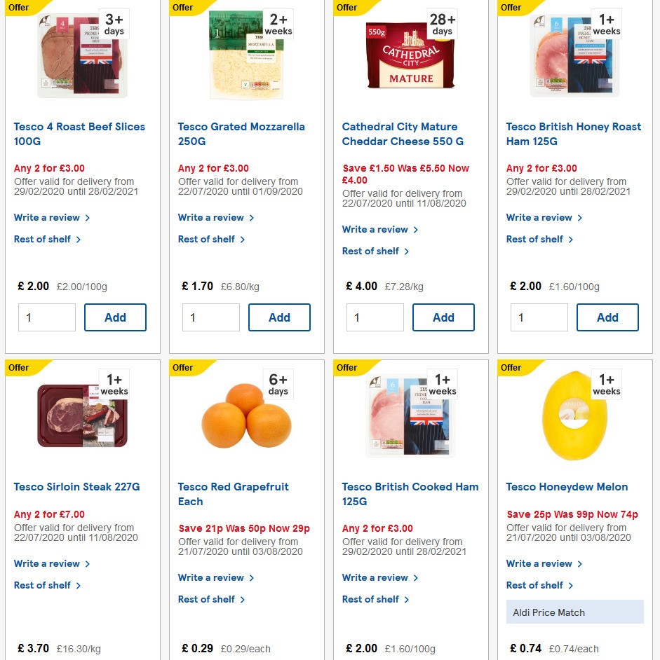 TESCO Offers from 22 July