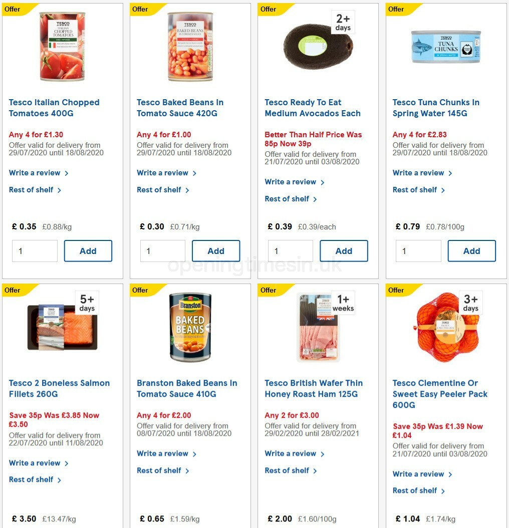 TESCO Offers from 29 July
