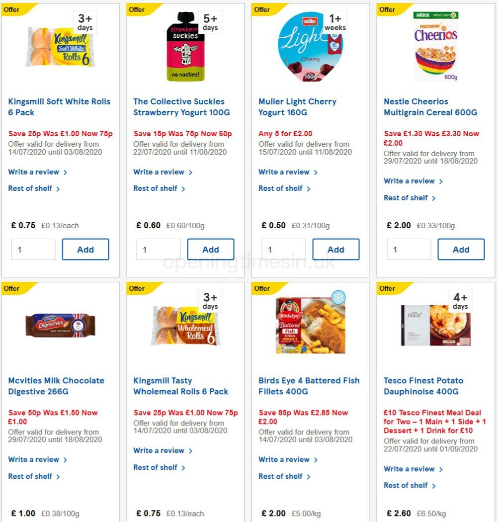 TESCO Offers from 29 July