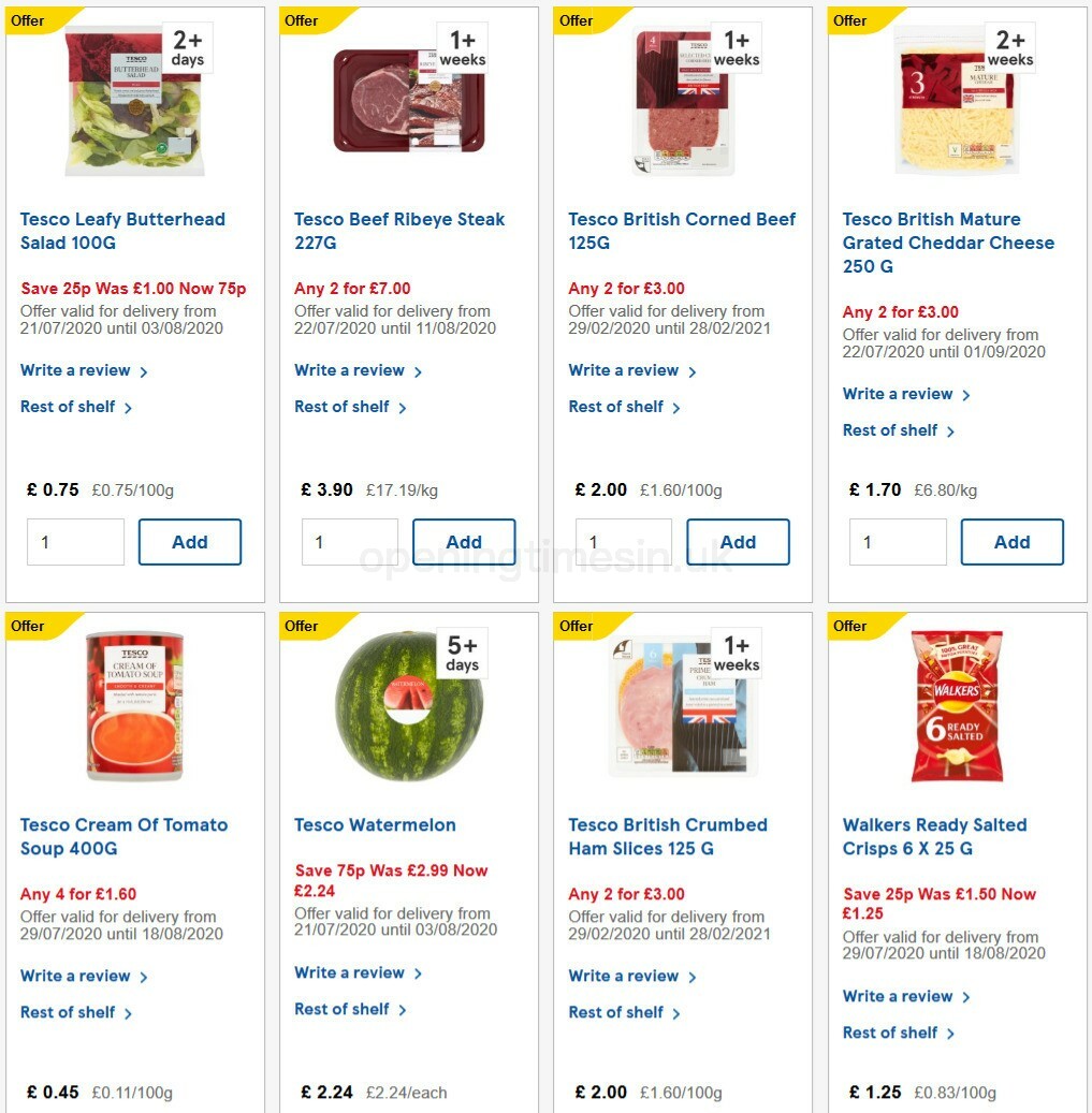TESCO Offers from 29 July
