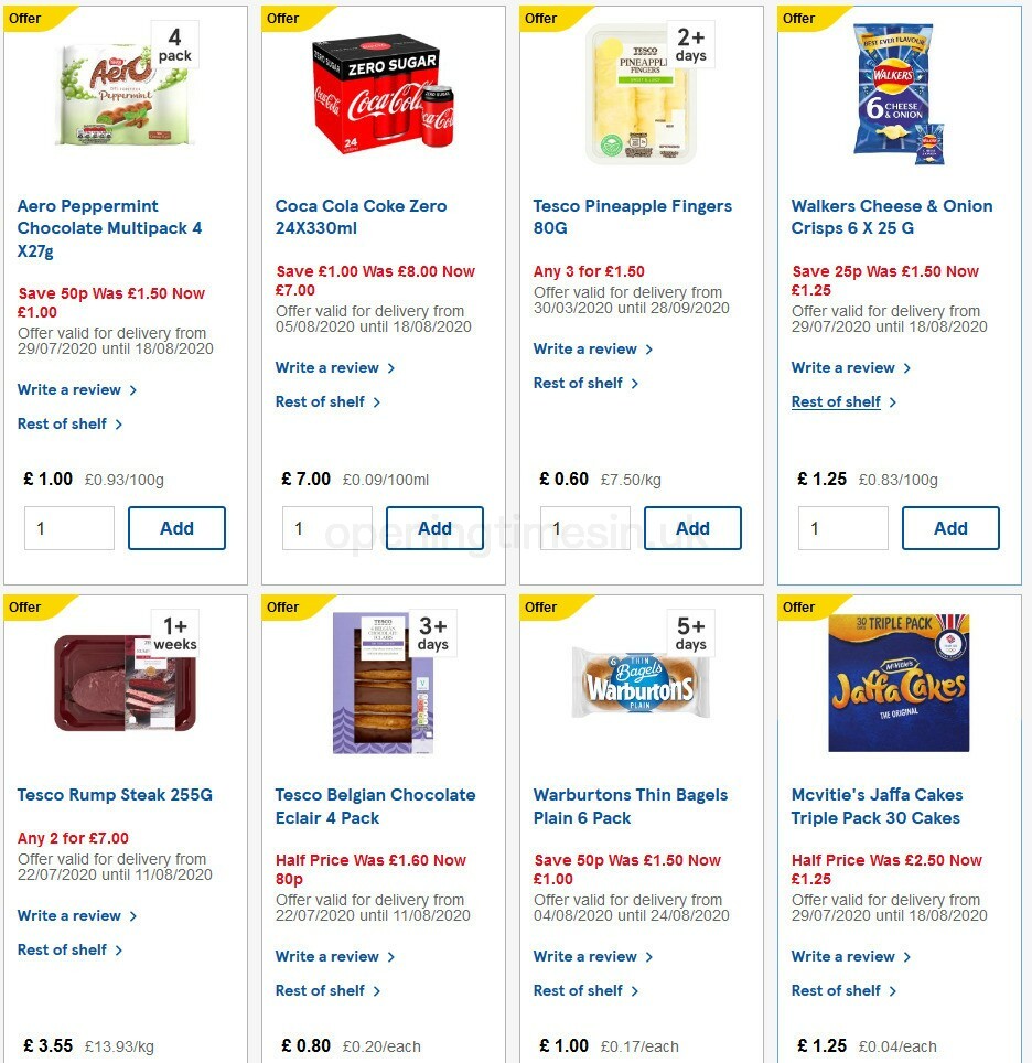 TESCO Offers from 5 August