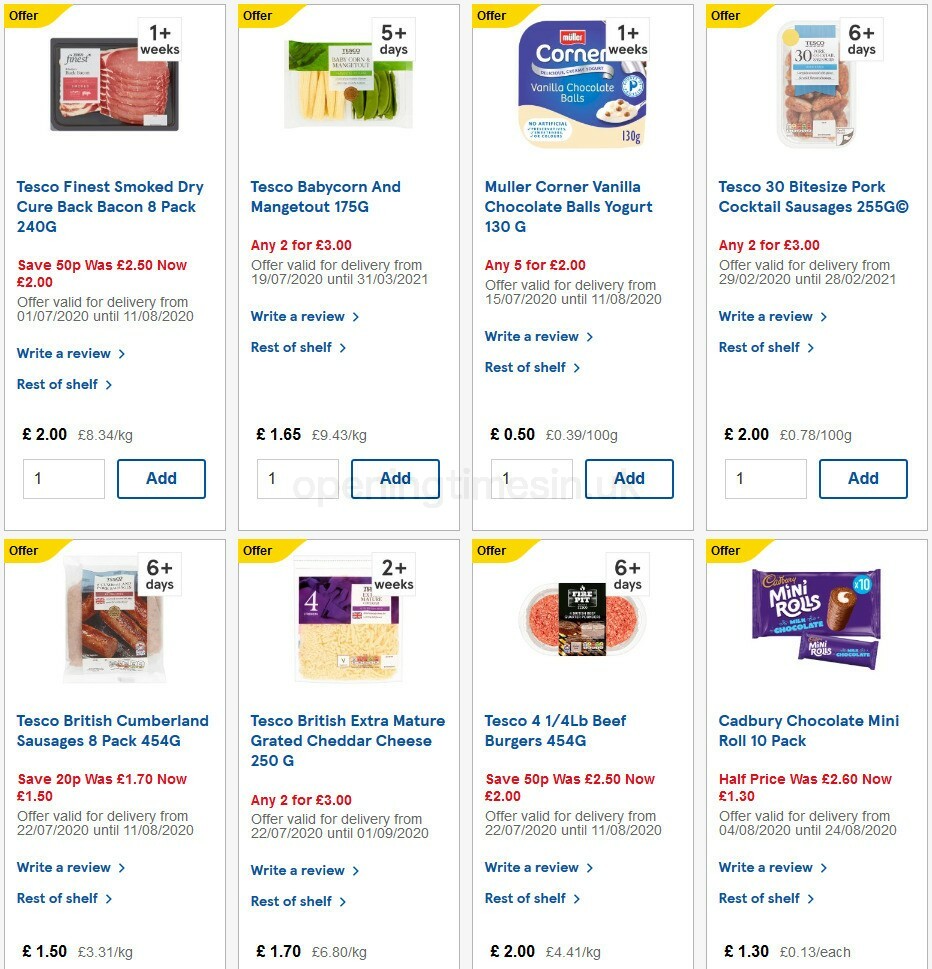 TESCO Offers from 5 August