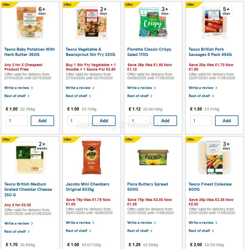 TESCO Offers from 5 August