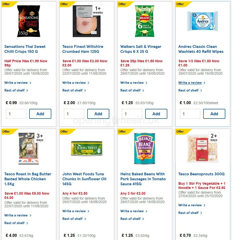 TESCO Offers from 5 August