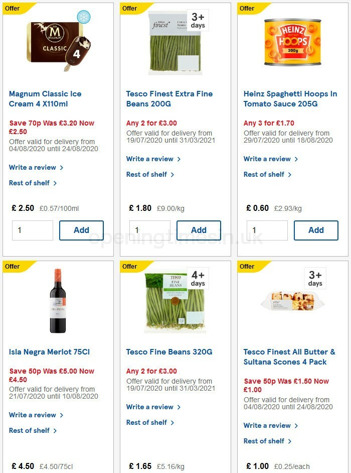 TESCO Offers from 5 August